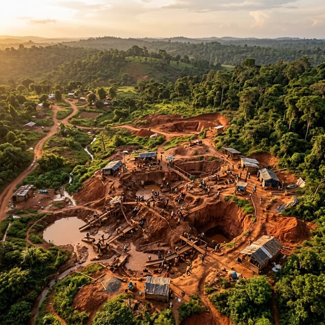 Gold mining operations in Mubende, Uganda